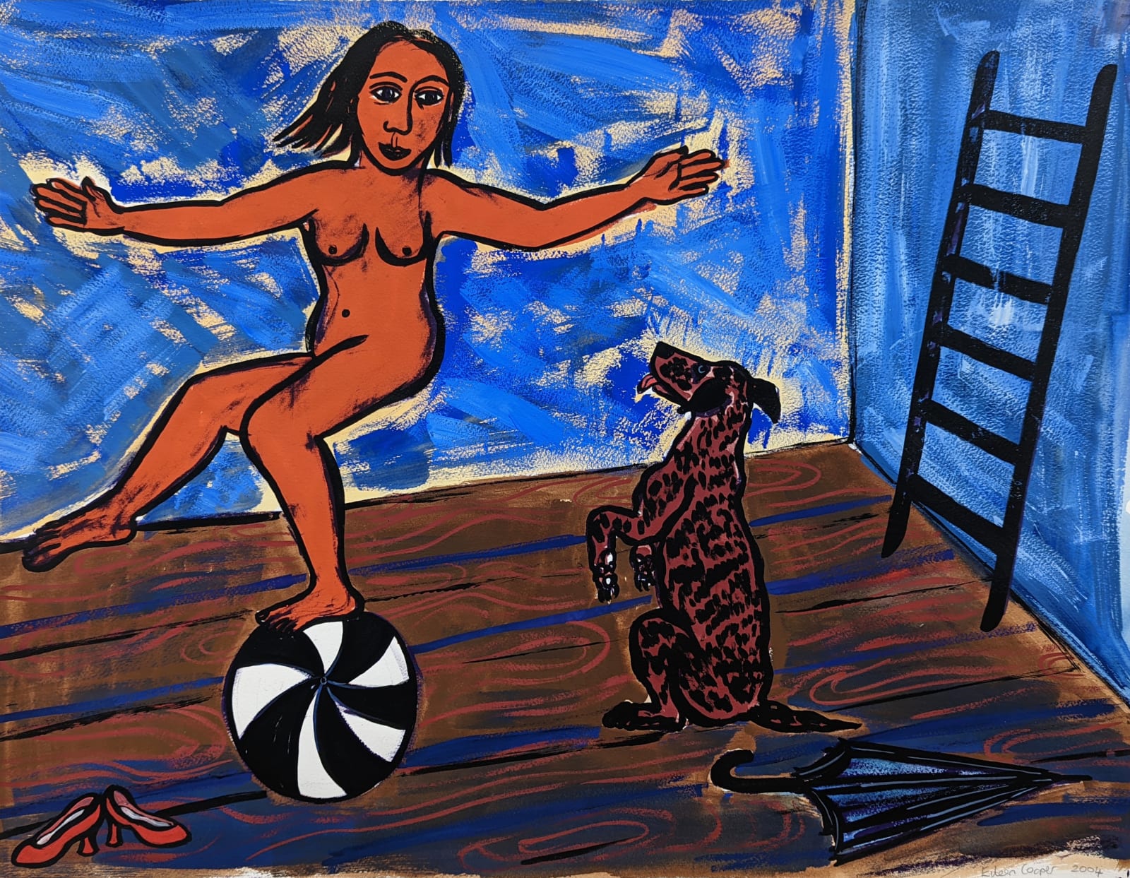 Eileen Cooper, Girl With Dog, 2004