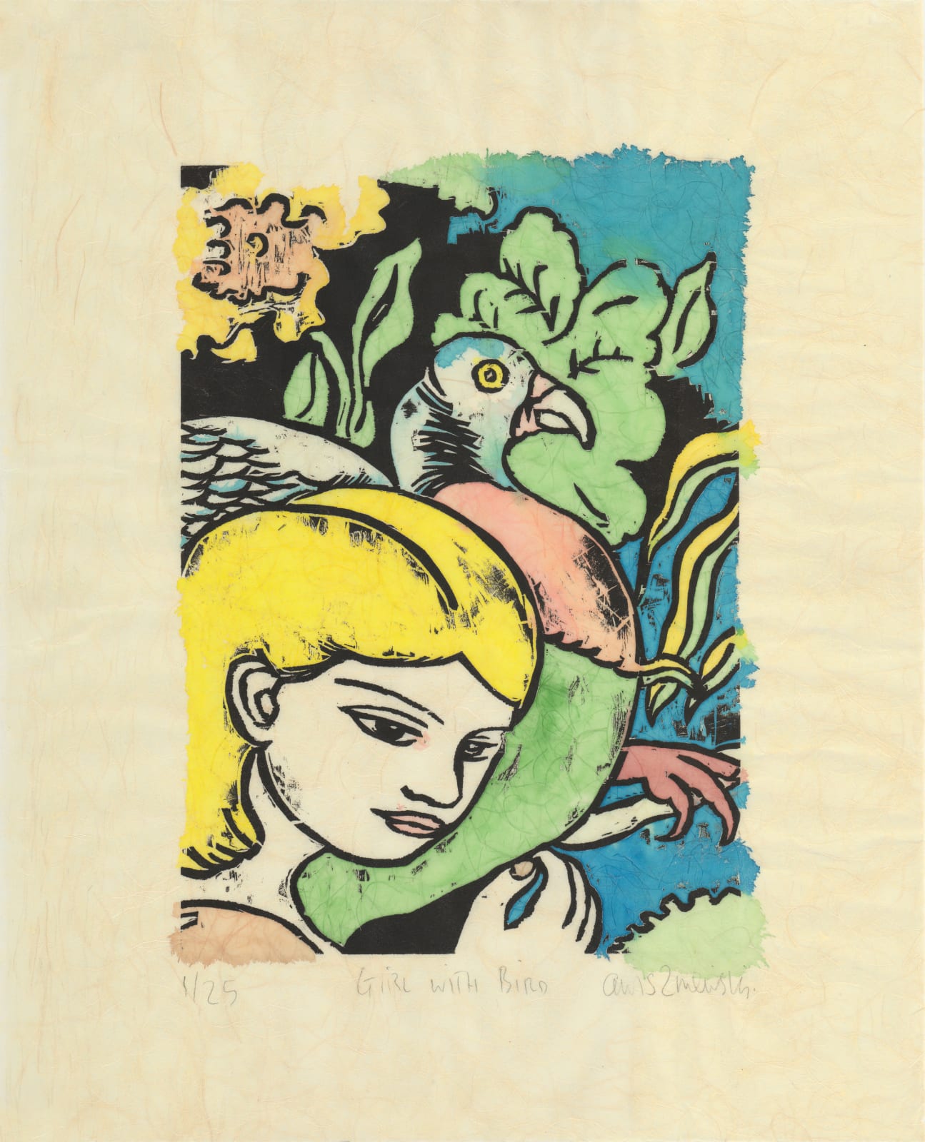 Adrian Wiszniewski, Girl with Bird