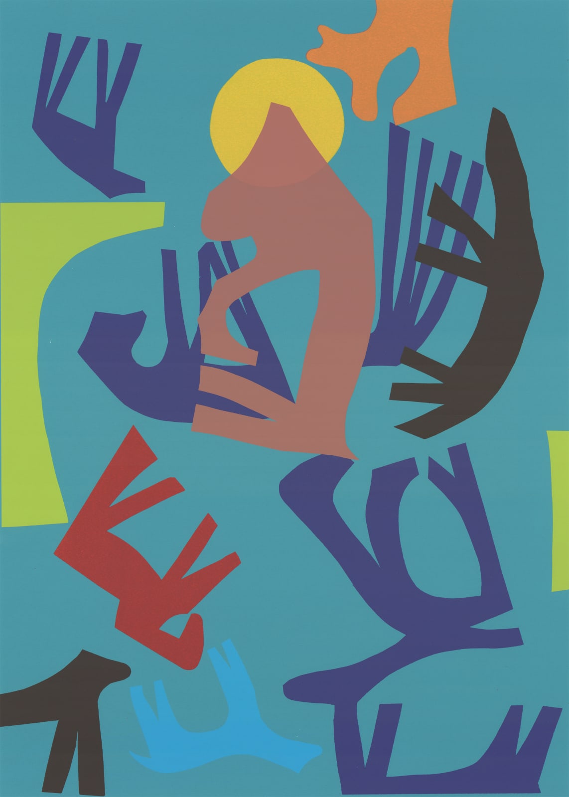 Adrian Wiszniewski, Horse Kunst (Blue), 2002