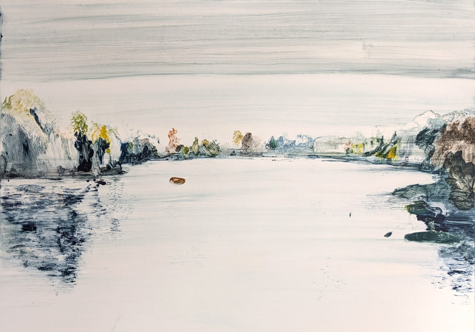 Calum McClure, Red Raft and Pale Sky, 2017