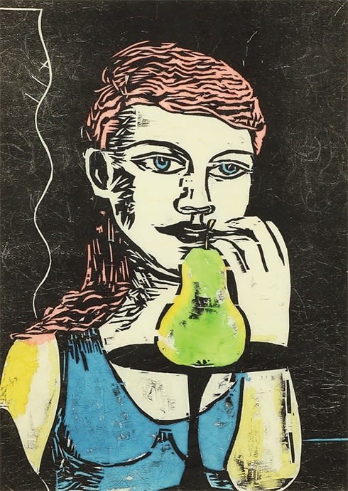 Adrian Wiszniewski, Girl with Fruit (GBH), 2007