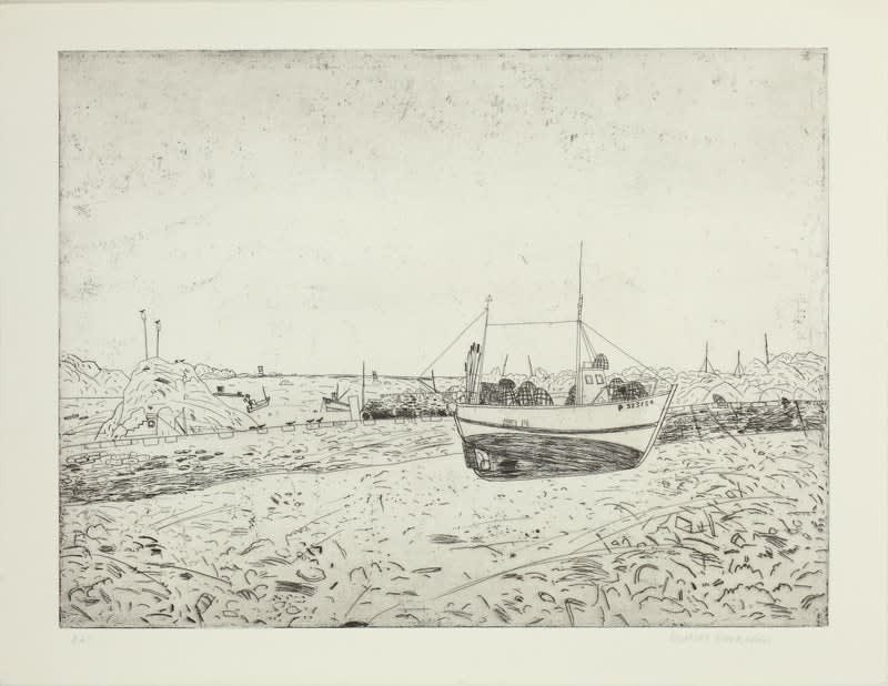 Elizabeth Blackadder, Fishing Boats at Loguivy, 1992
