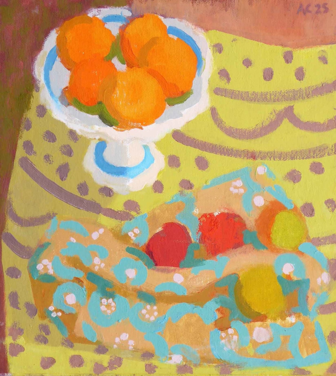 Alex Cree, Still life with Oranges and Compotier