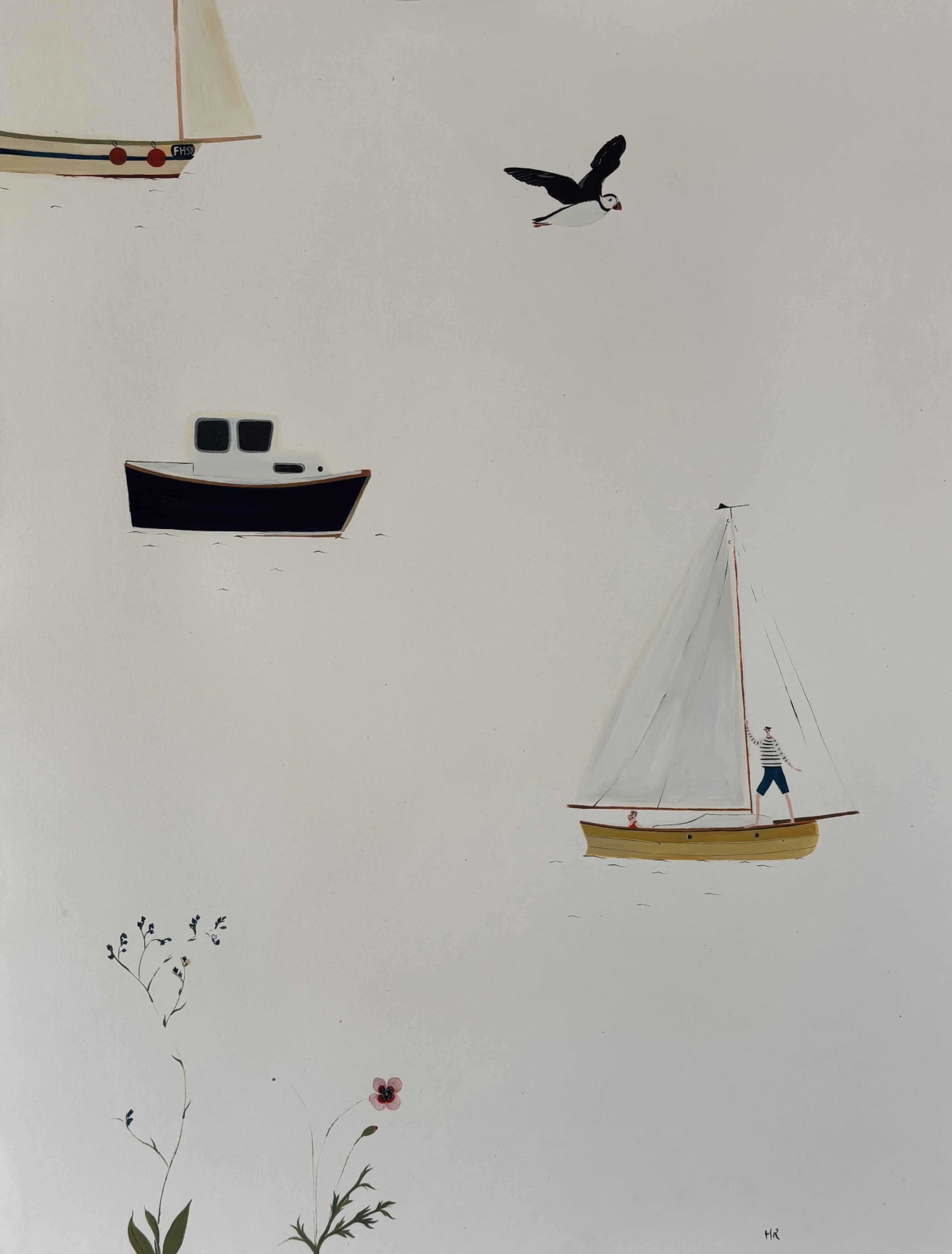 Holly Razavi, Wildflowers and Puffin