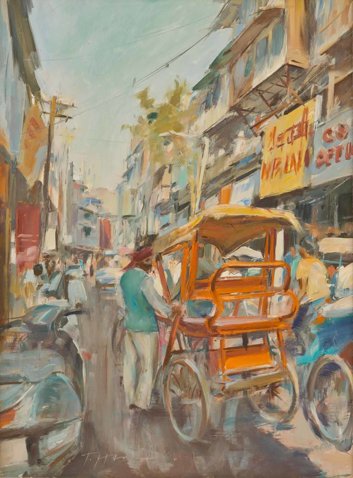 Tom Hoar, The Orange Rickshaw, Chandi Chowk