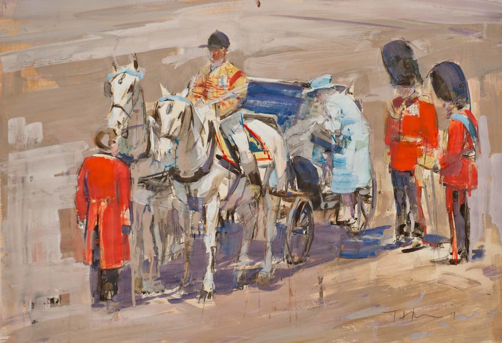Tom Hoar, The Queens Birthday Parade Sketch