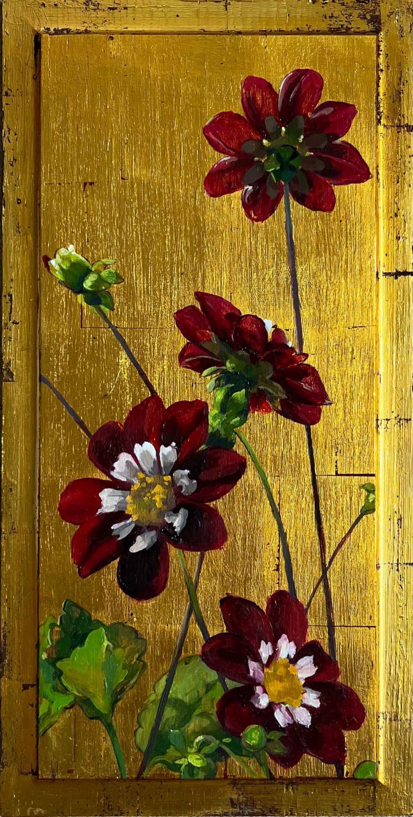 VJ Keegan, Dahlias on Panel
