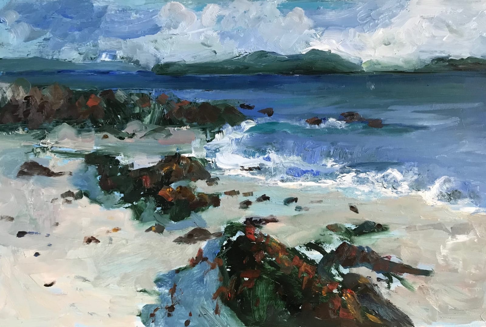 Ann Oram RSW, Iona Beach, Blustery Day
