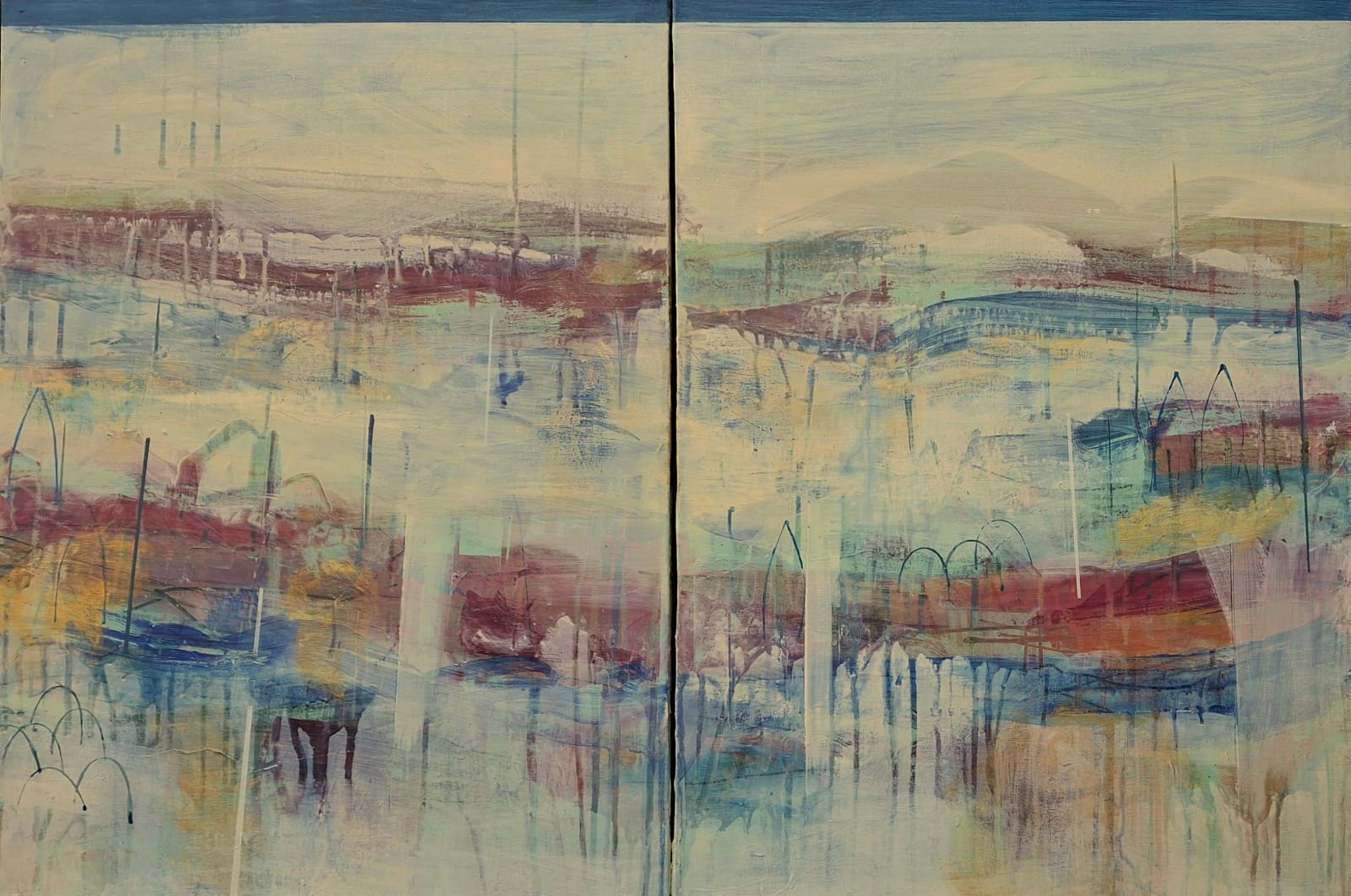 Balbinder Broadbent, The Landing Place, Diptych