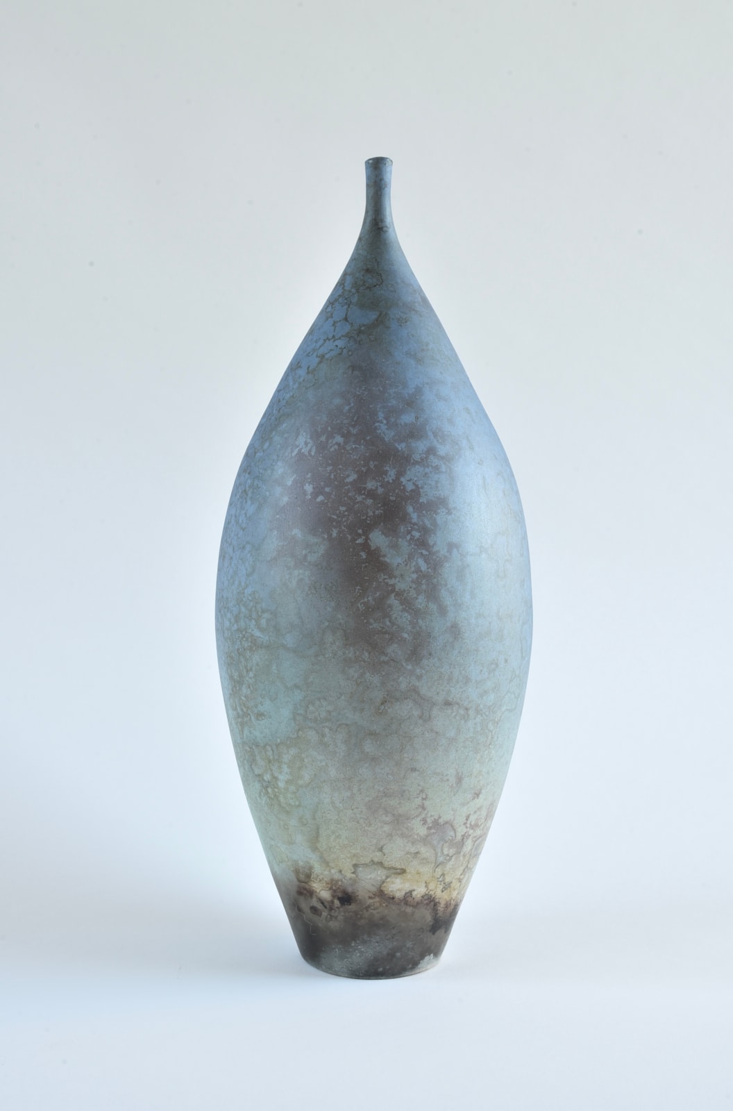 Janene Waudby, Large blue Smokefired bottle