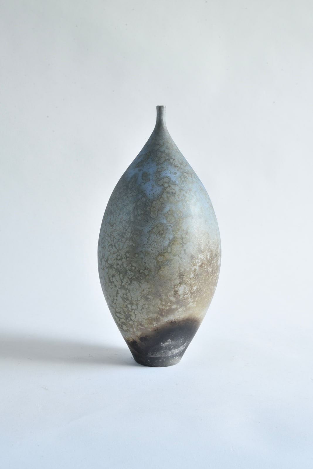Janene Waudby, Medium Blue Smokefired Bottle