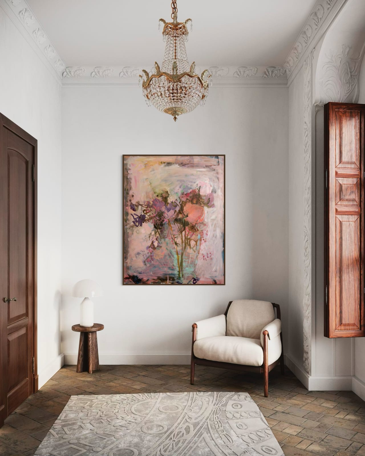 Elaine Speirs, Peonies and Lilac Orchid