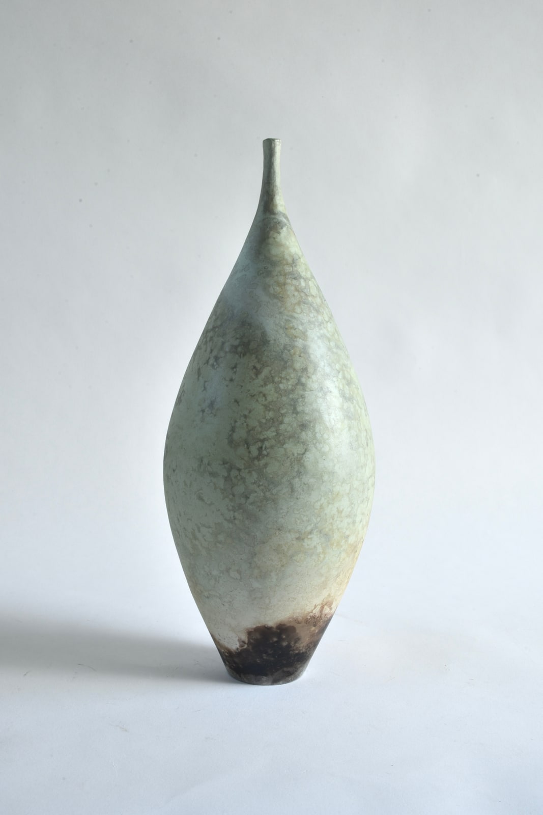 Janene Waudby, Large Pale Yellow Smokefired Bottle