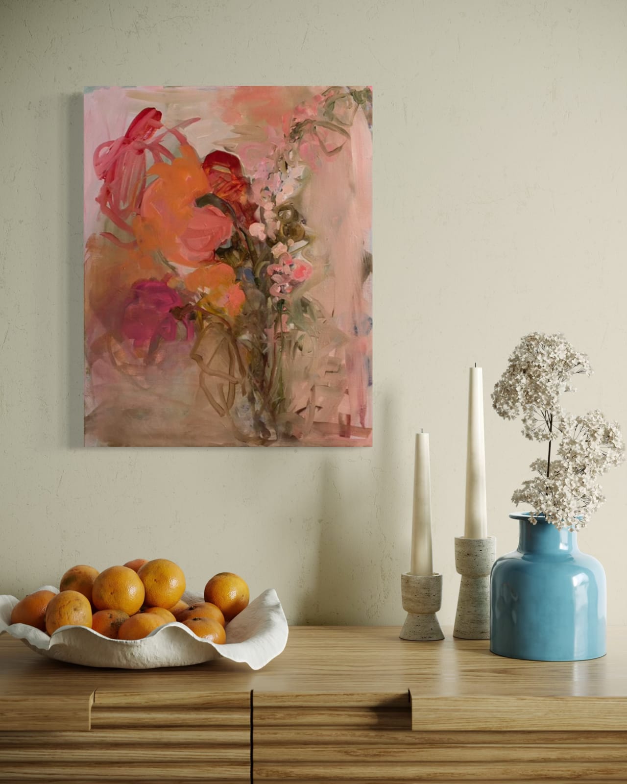 Elaine Speirs, Peonies and Delphinium
