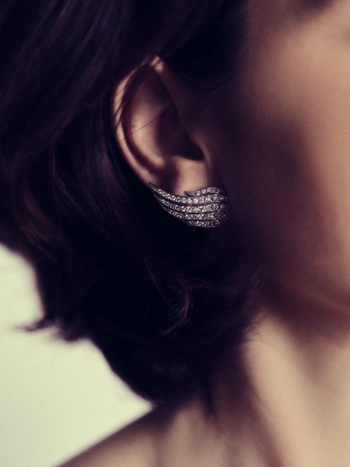 GRIMA, "Dürer Wings" Earrings - Pavé set platinum, 2025