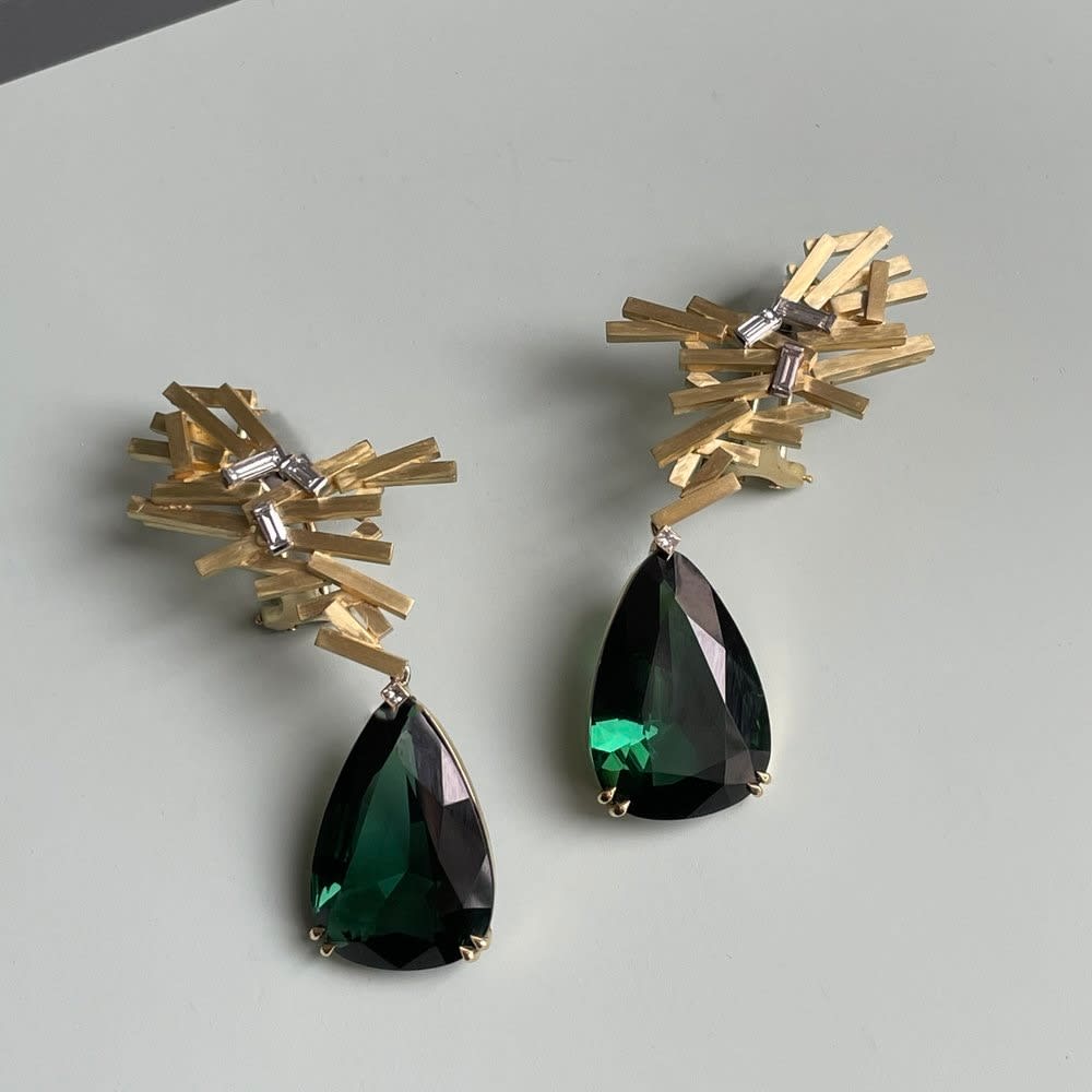 GRIMA, Tourmaline Earrings, 2021