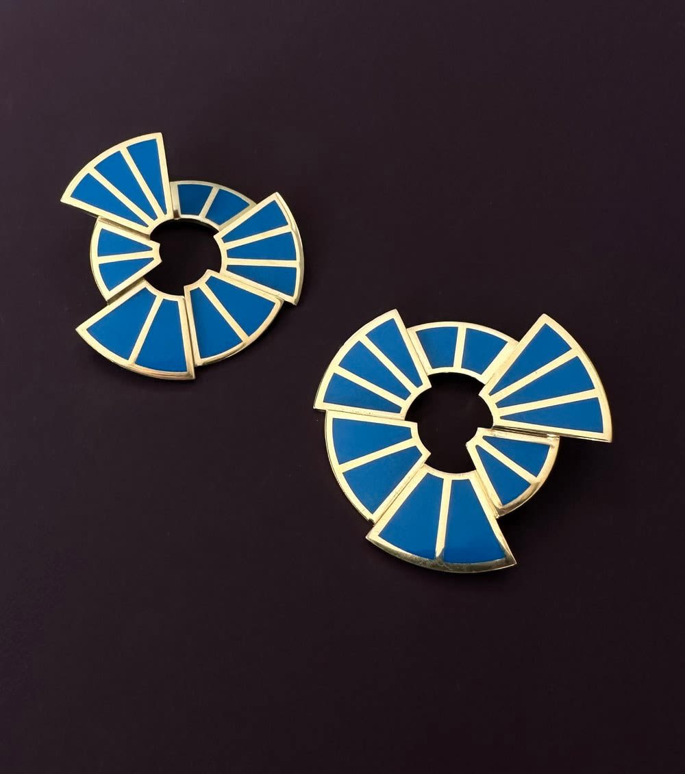GRIMA, Gold and Enamel Earrings, 2023