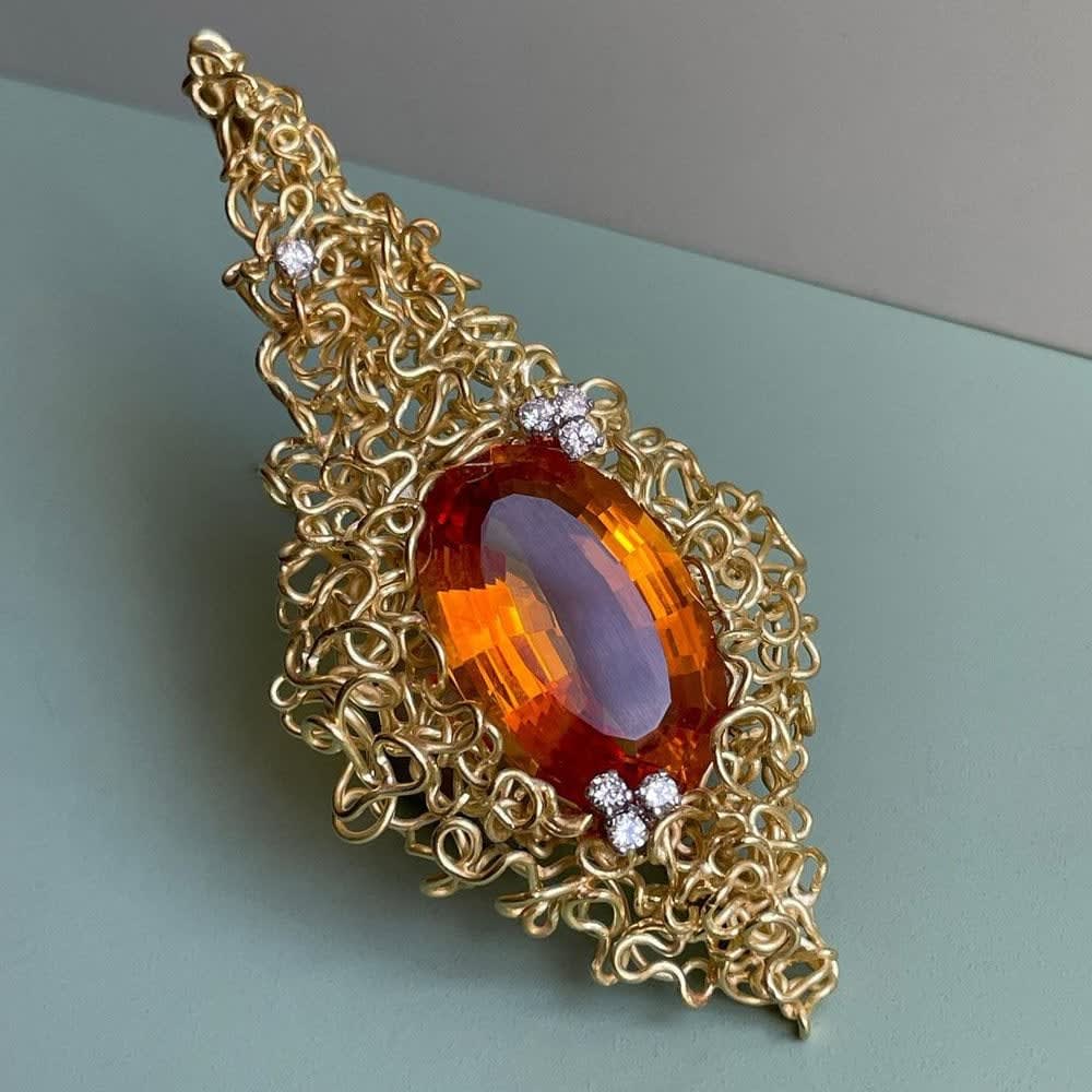 GRIMA, Citrine Brooch, 1963