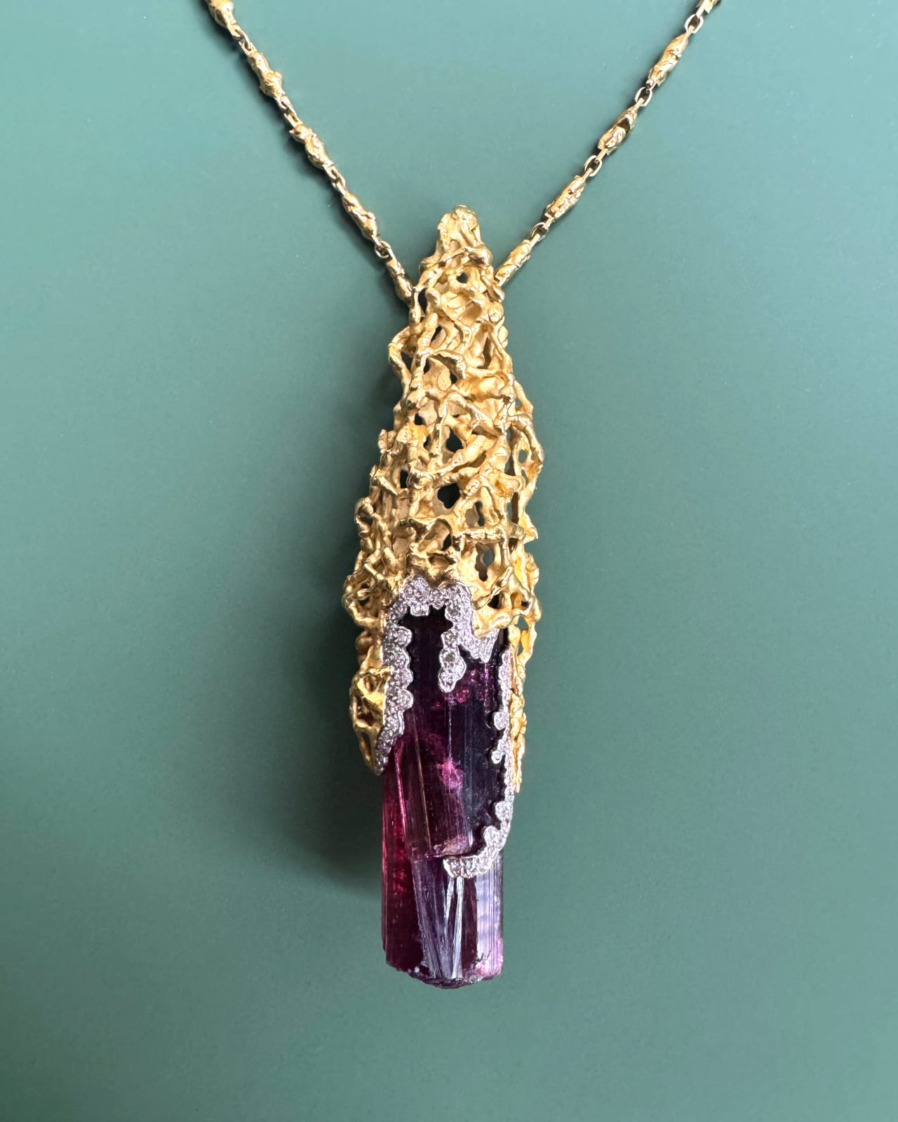 GRIMA, Tourmaline Crystal Necklace, 1971
