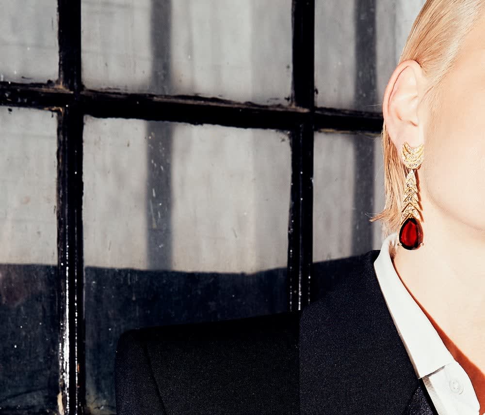 GRIMA, Garnet Earrings, 2006