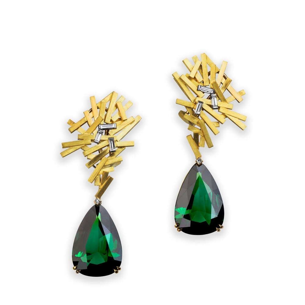 GRIMA, Tourmaline Earrings, 2021