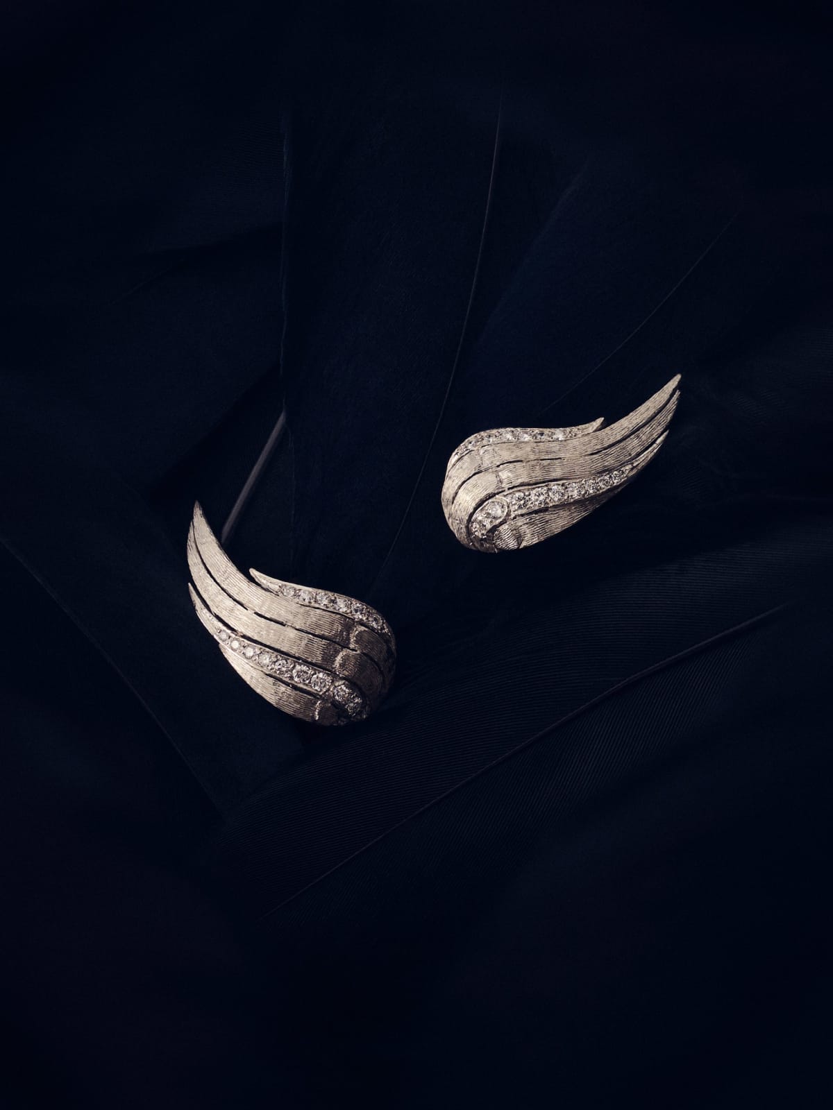 GRIMA, "Dürer Wings" Earrings - Diamonds and Platinum, 2025