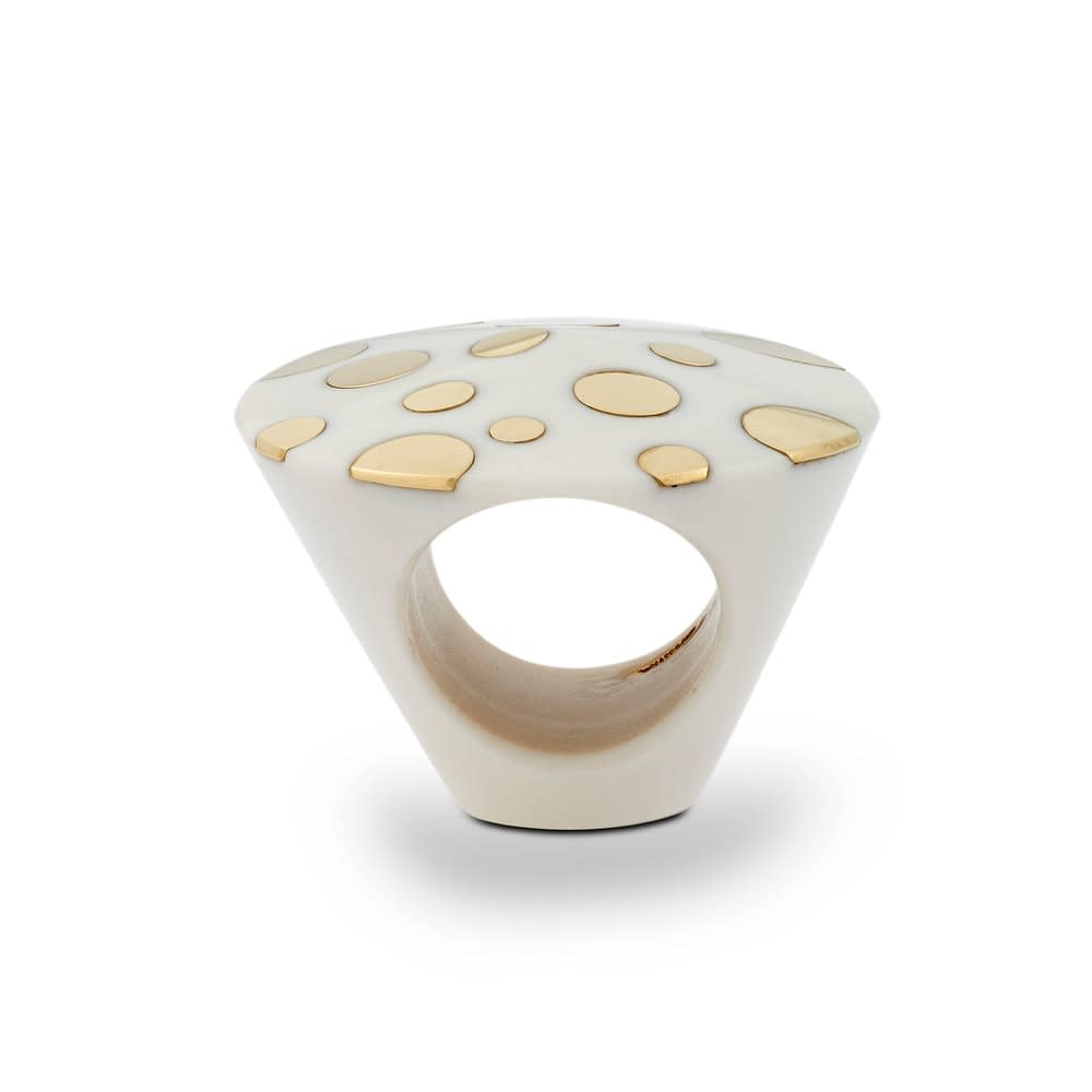 GRIMA, Agate and Gold "Dot" Ring, 2016