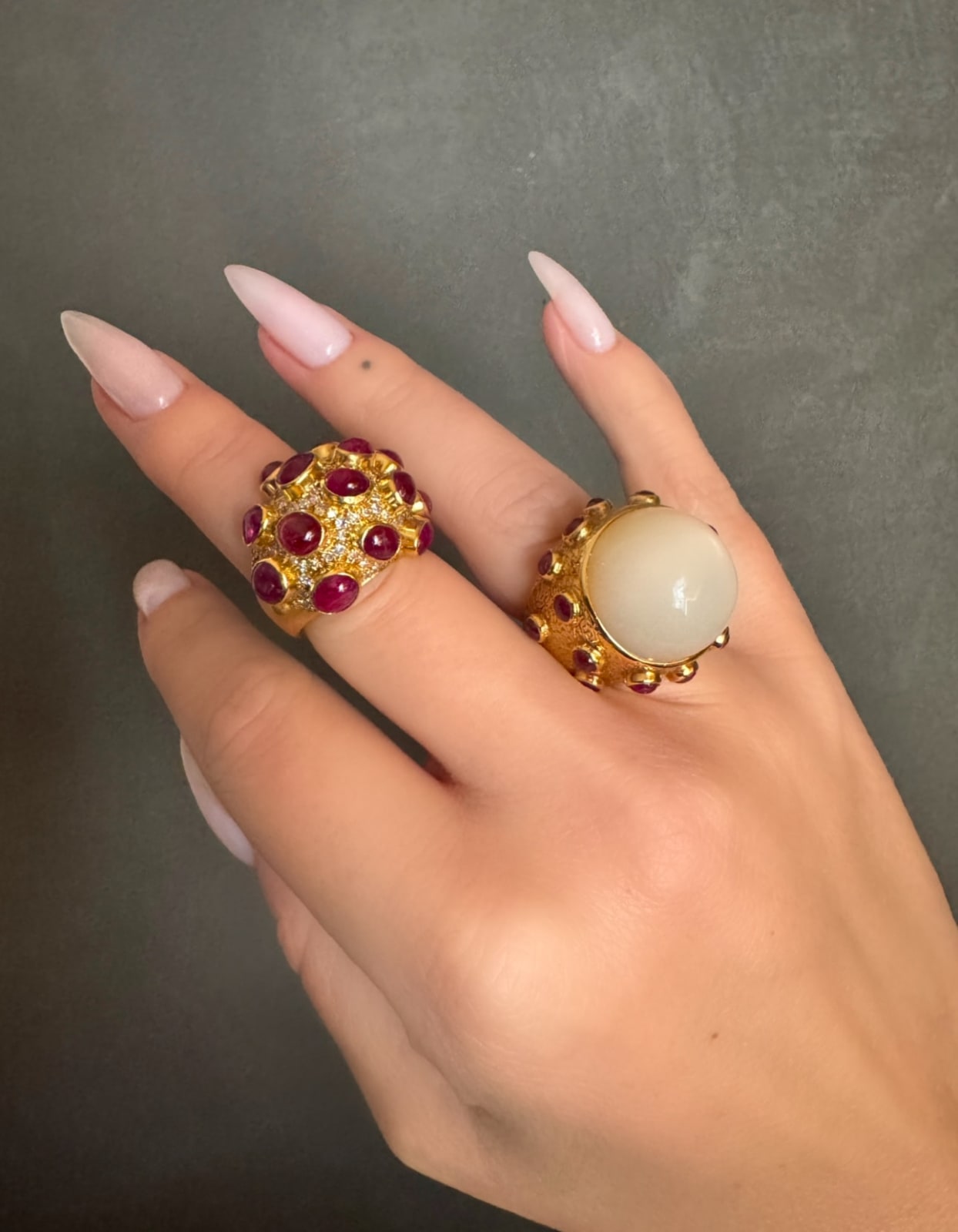 GRIMA, Cabochon Ruby Ring, 1967