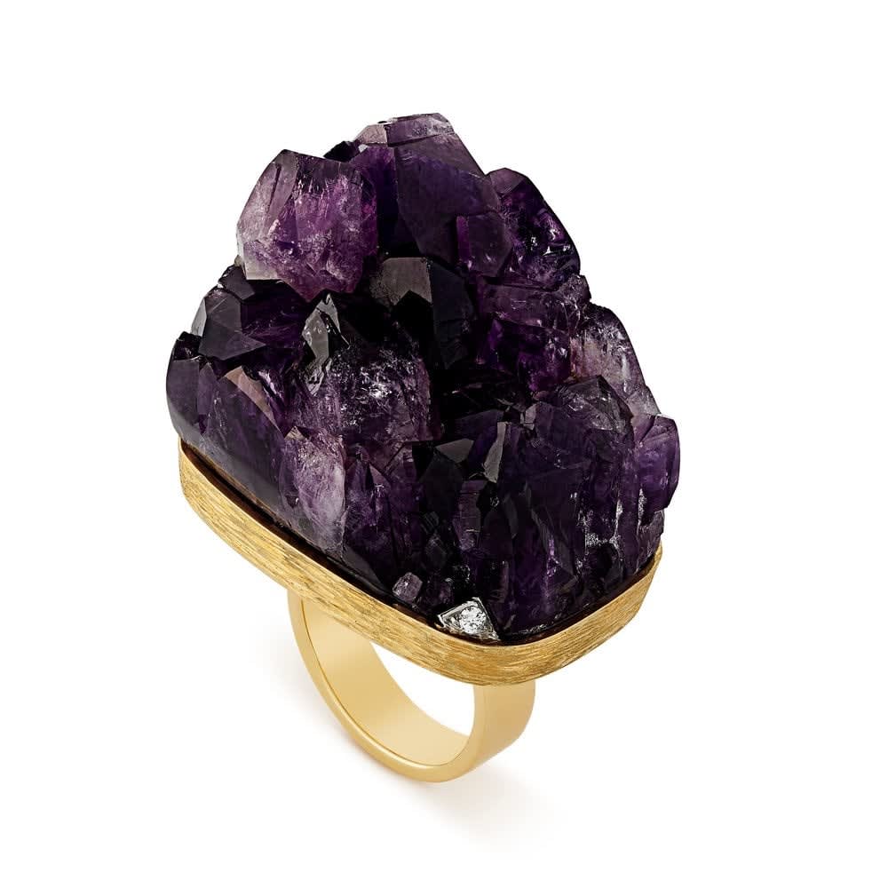 GRIMA, Amethyst Crystal Ring, 2019