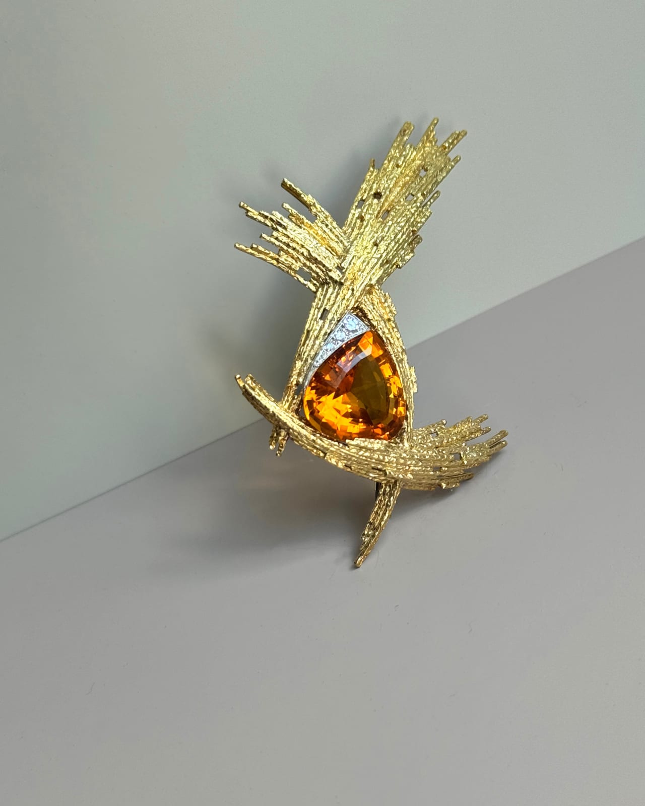 GRIMA, Citrine Brooch, 1970