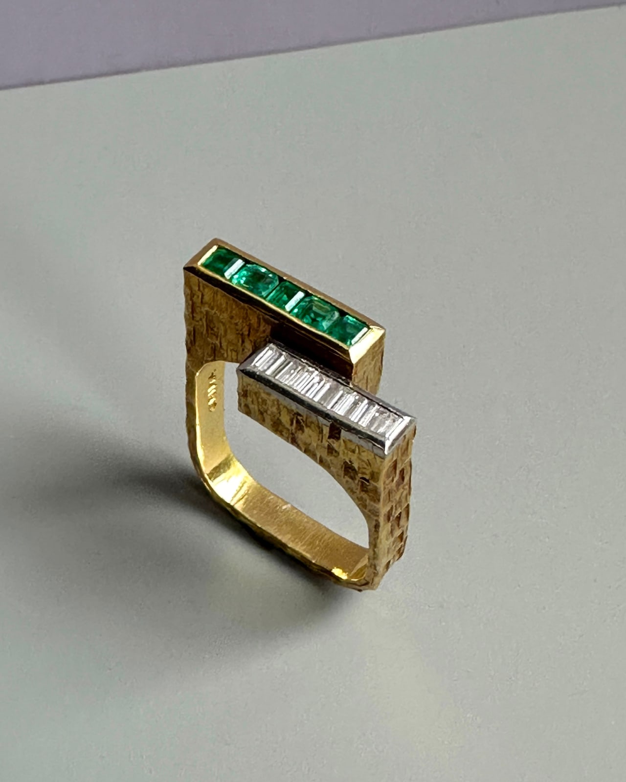 GRIMA, Emerald and Diamond Ring, 1986