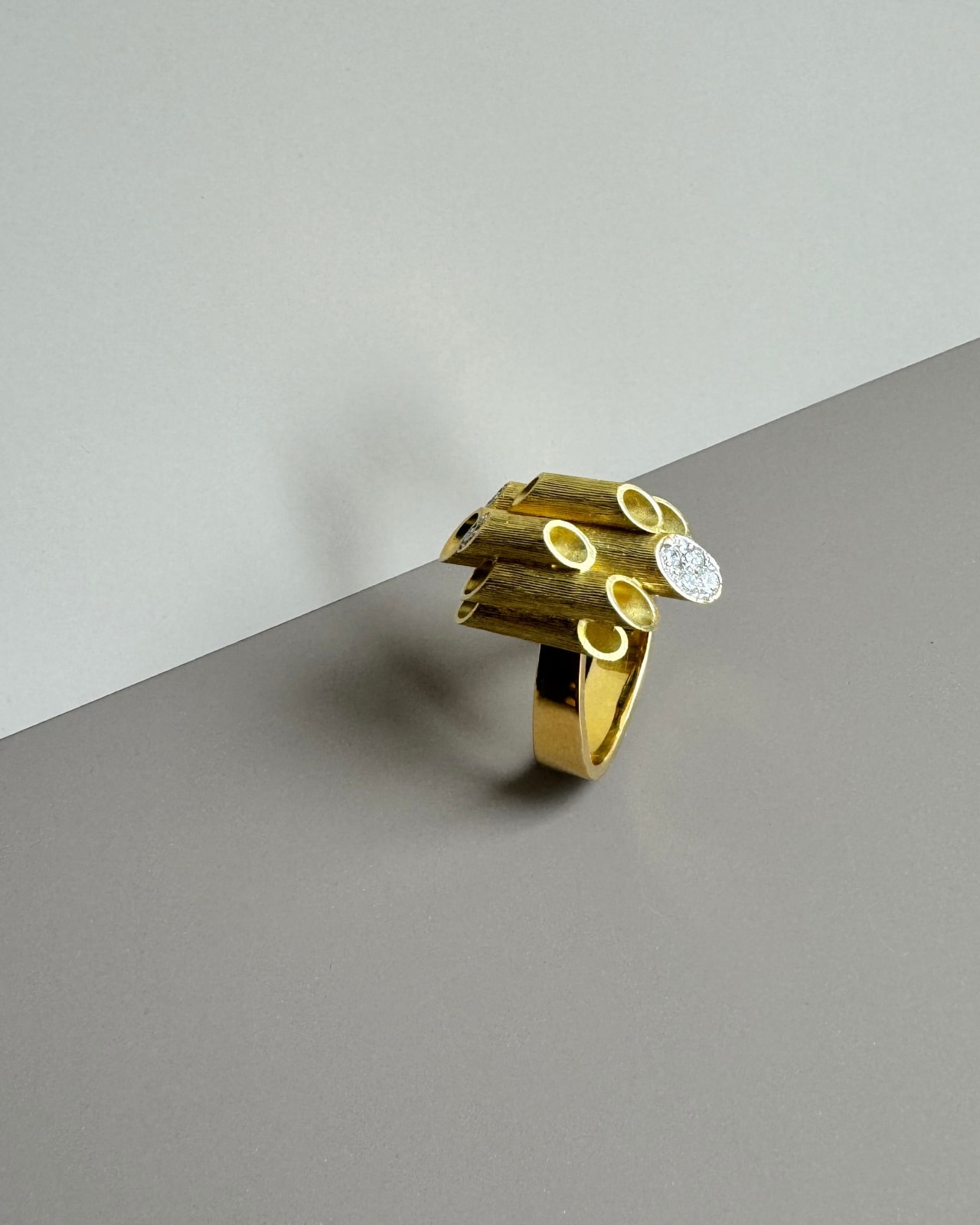 GRIMA, Gold Tube Ring, 2024
