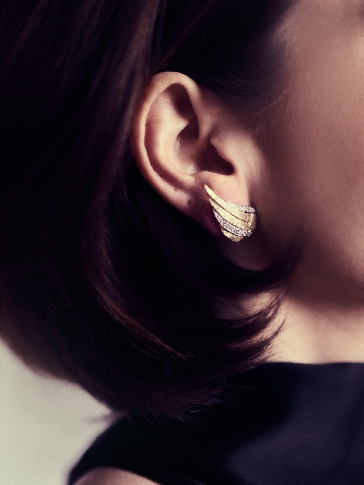 GRIMA, "Dürer Wings" Earrings - Yellow gold, diamonds, 2025