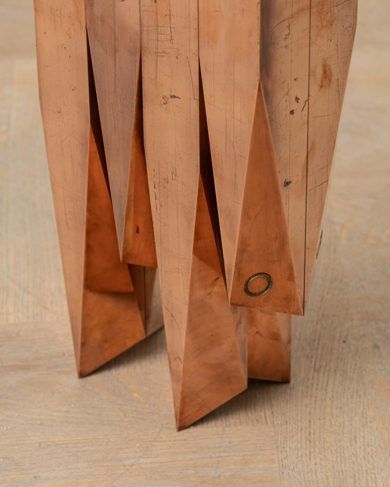 Lucy Skaer, La Chasse (standing copper animal with eyes), 2018