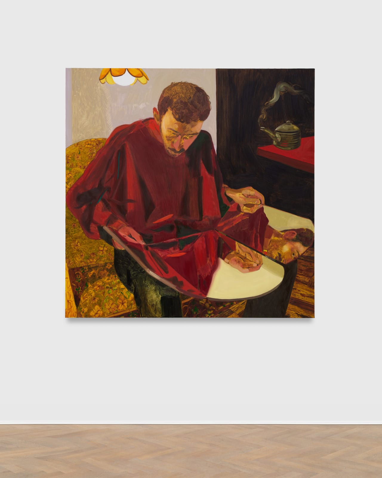 Anthony Cudahy, Ian Reflected (Guston kettle), 2025