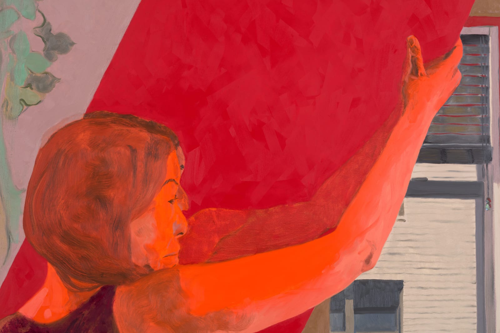 Anthony Cudahy, Lily and mirror with Apocalypse Tapestry, 2022