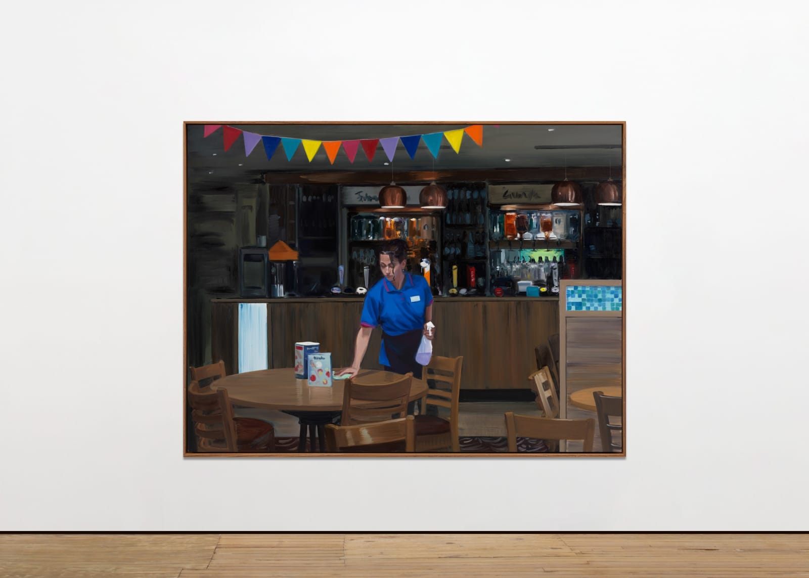 Caroline Walker, Cleaning Tables at the Boathouse, 2025