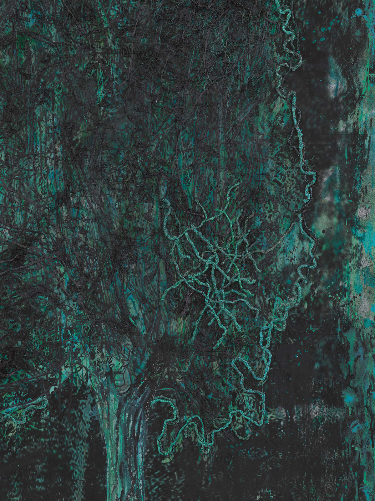 Michael Raedecker, space, 2024