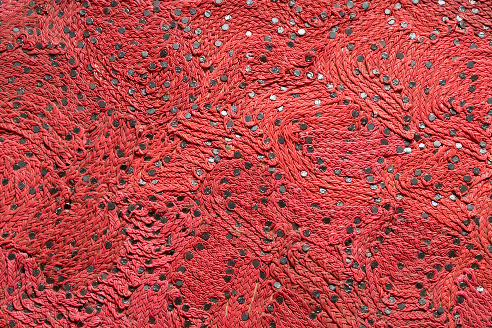 Elias Sime, Tightrope: Concave Triangle #1, 2020