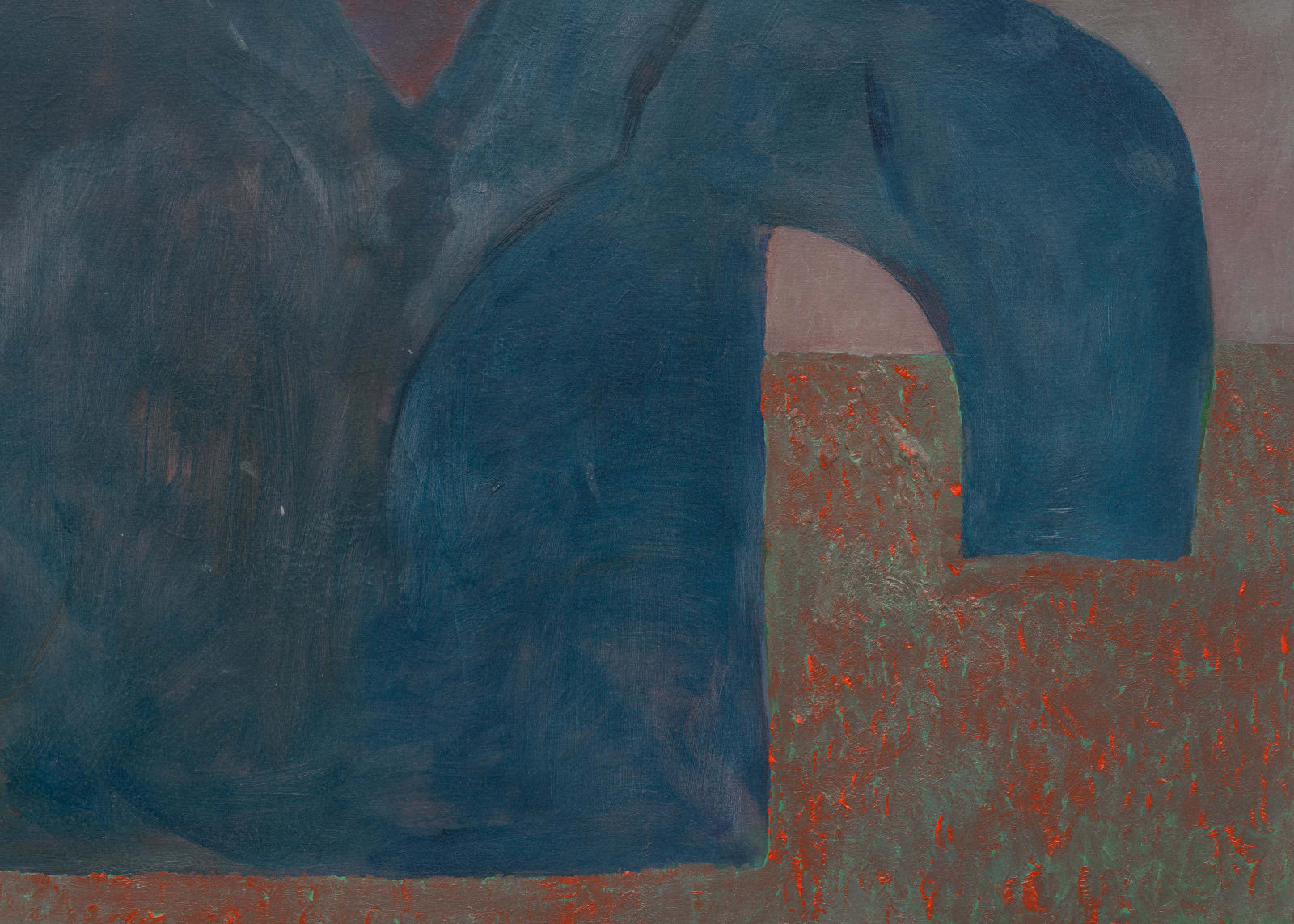 Volker Hüller, self with blue toupee, 2024