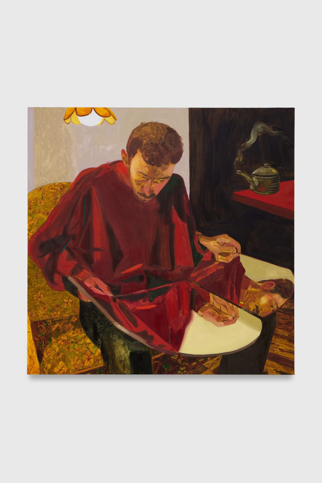 Anthony Cudahy, Ian Reflected (Guston kettle), 2025