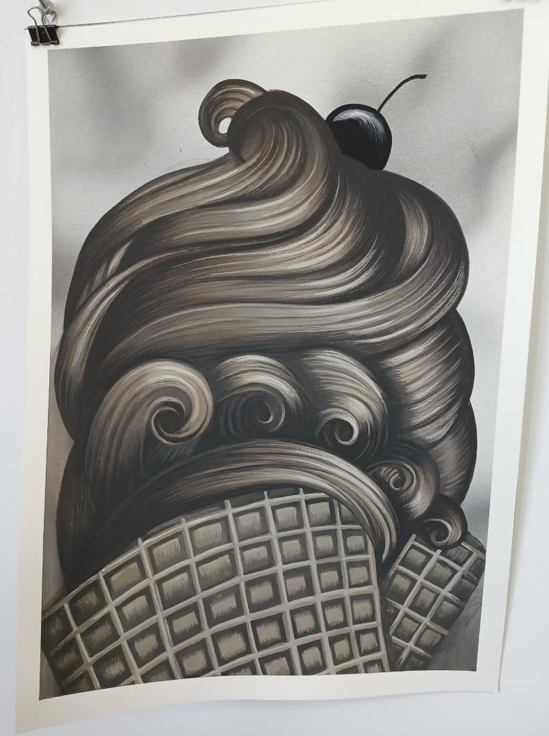 Julie Curtiss, Creamy locks, 2025