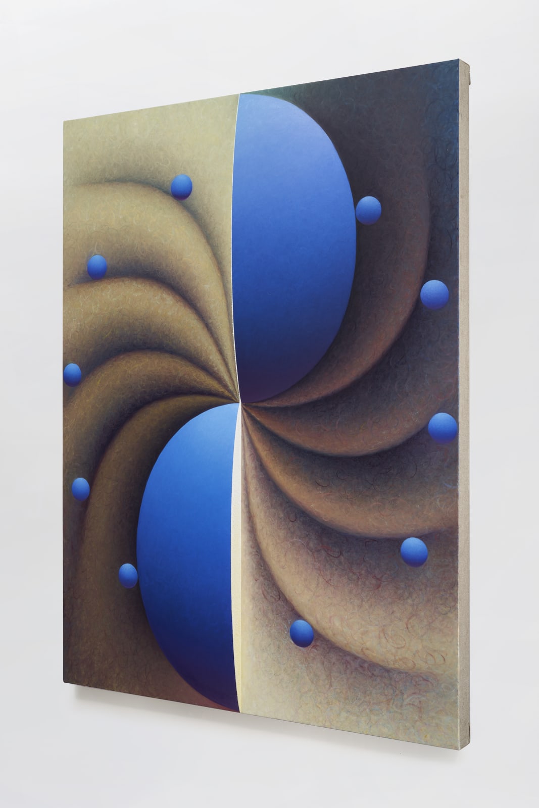 Loie Hollowell, Boob Wheel in blue and yellow, 2020