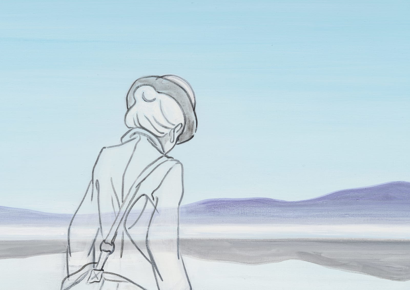 Charles Avery, Untitled (Hunter Going Away From: Signifying Right: Blue Sky), 2022