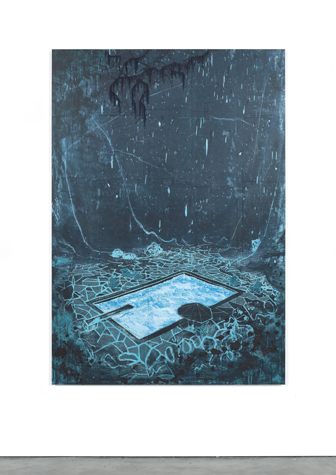 Michael Raedecker, time, 2021