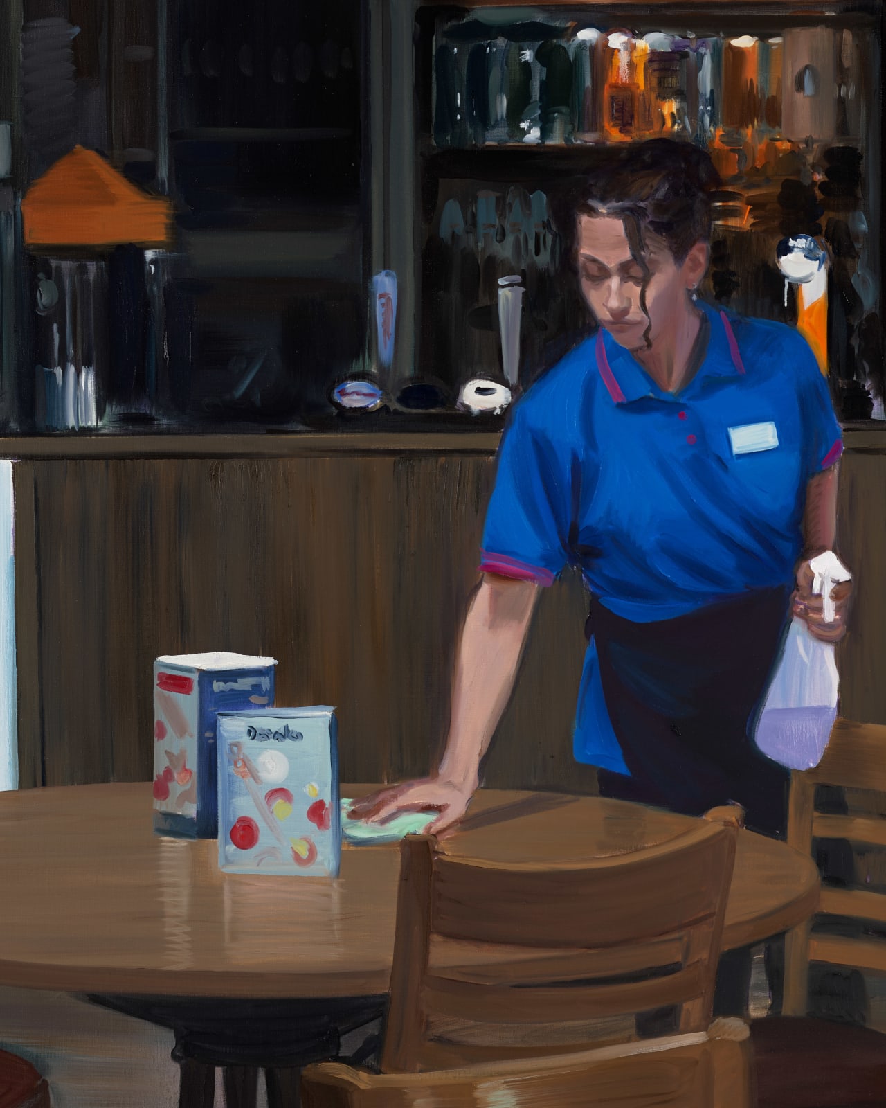 Caroline Walker, Cleaning Tables at the Boathouse, 2025