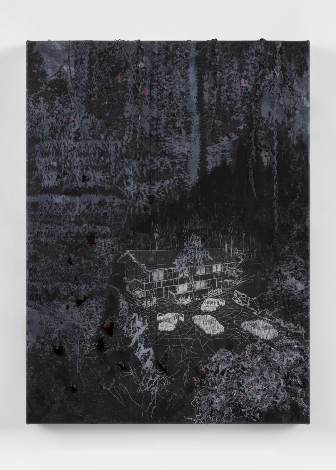 Michael Raedecker, demo (drive-dark), 2025