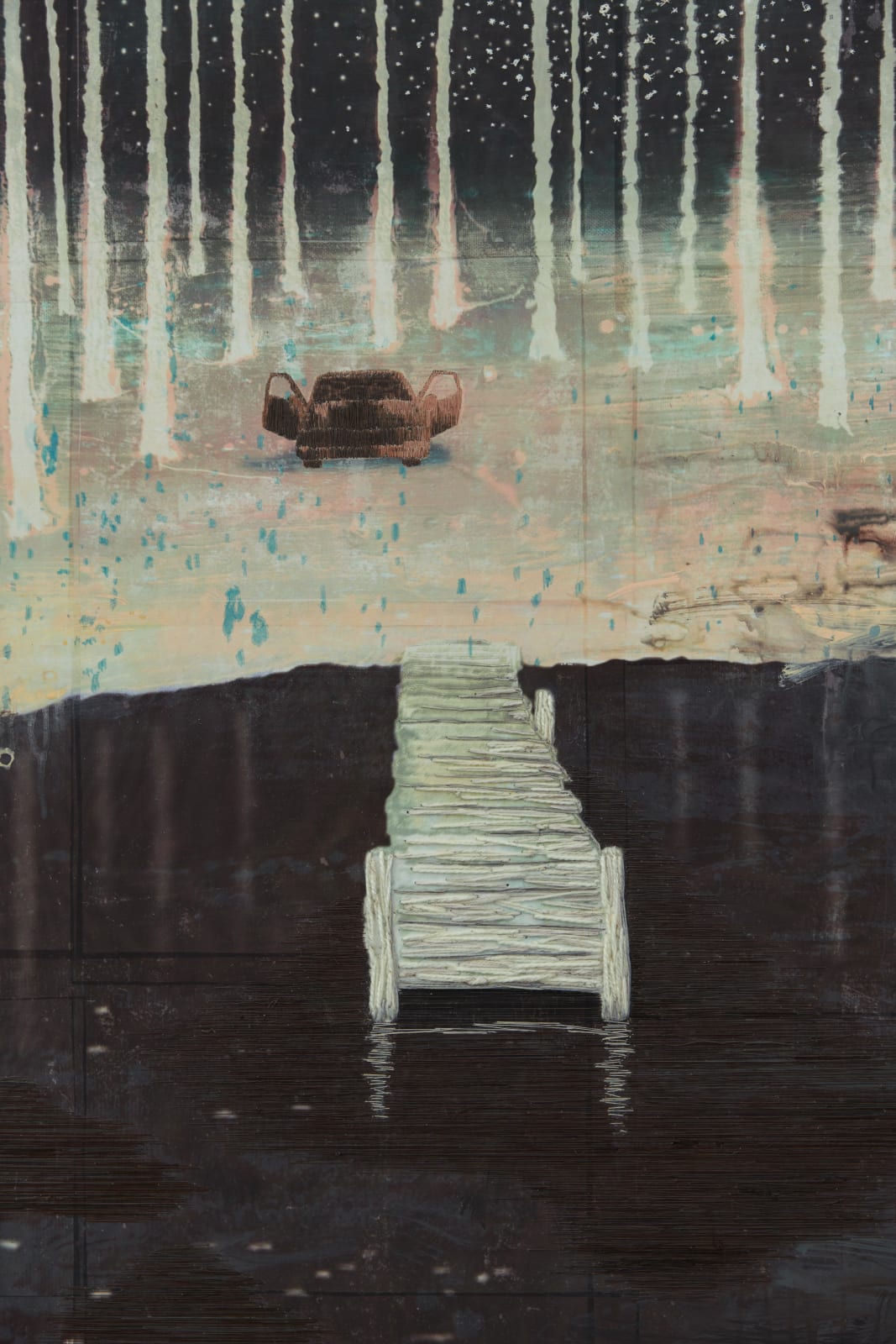Michael Raedecker, stasis, 2021