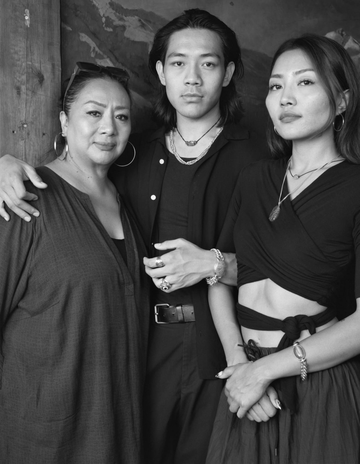 Dana Lixenberg, Dolma, with her son Tenzing Norbu Woing and daughter Jennifer Woing, Warmoesstraat, 2023, 2025