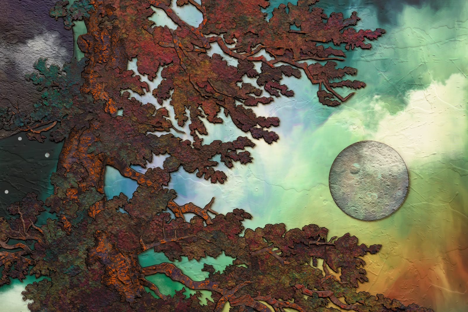 Matthew Day Jackson, Tree with Moons (after CDF), 2023